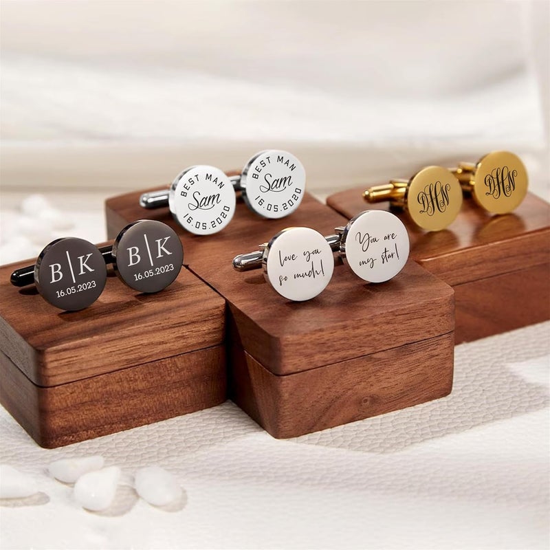 Vkooer Cufflinks For Men, White Tree Cufflinks Wedding Christmas Tree of Life Cuff Links Gift For Men Father Dad Husband - Image 5